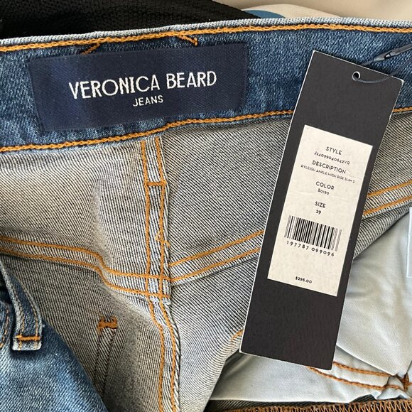 Veronica Beard Women's Ryleigh High Rise Ankle Slim Straight Jeans Blue Sz 29 - Picture 5 of 6